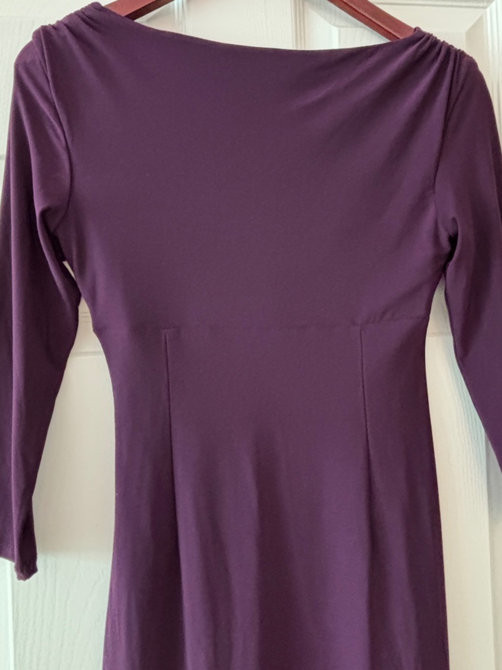 LAUREN RALPH LAUREN Side Ruched Sheath Dress - Purple Size 2 - Picture 9 of 11